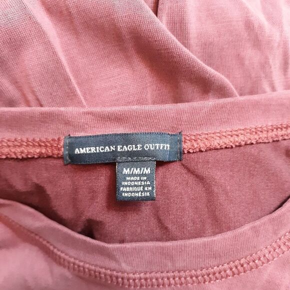 American Eagle burgundy babydoll dress - Picture 3 of 6